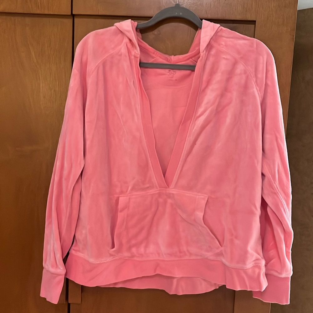 Old navy velour hoodie.  Pink. Size M.